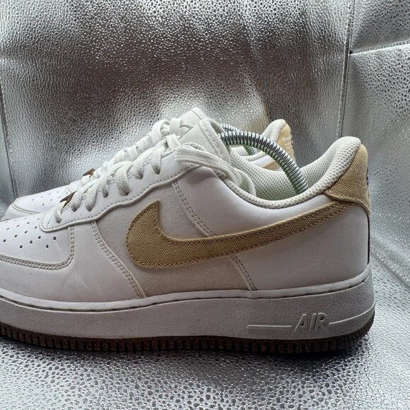 Size 9 Nike Air Force 1 Low Rhubarb Mens White Athletic Sneaker CZ0338-101 - Picture 7 of 12